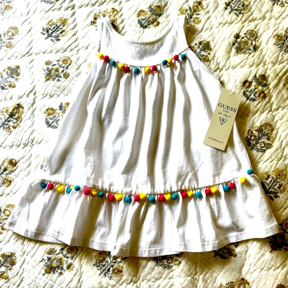 Guess Kids 2T Pom Pom dress NWT